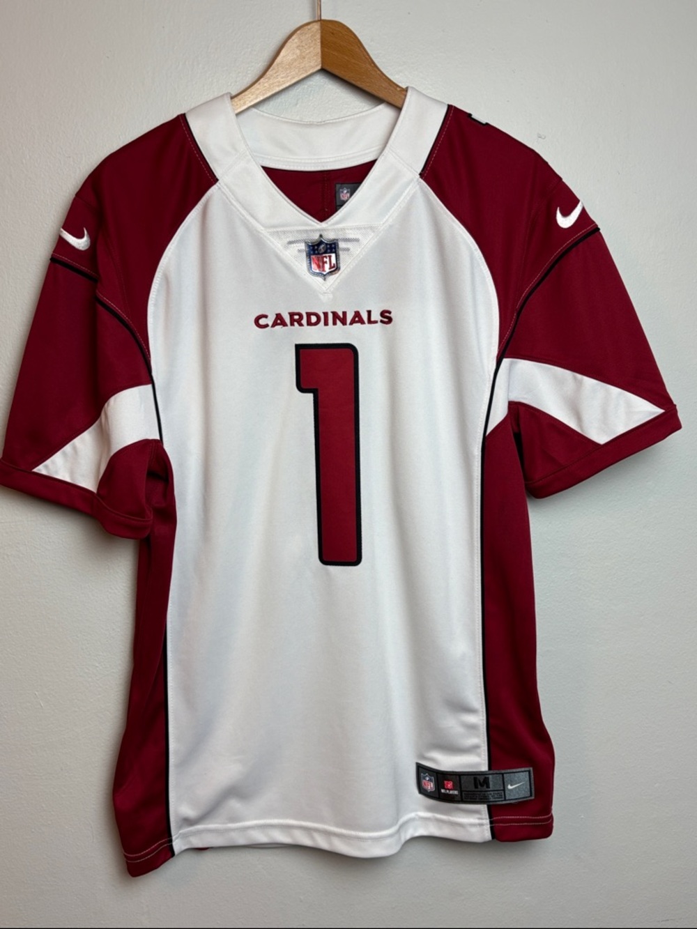 NWOT Nike NFL Arizona Cardinals Men’s Medium Kyler Murray #1 White Red Jersey